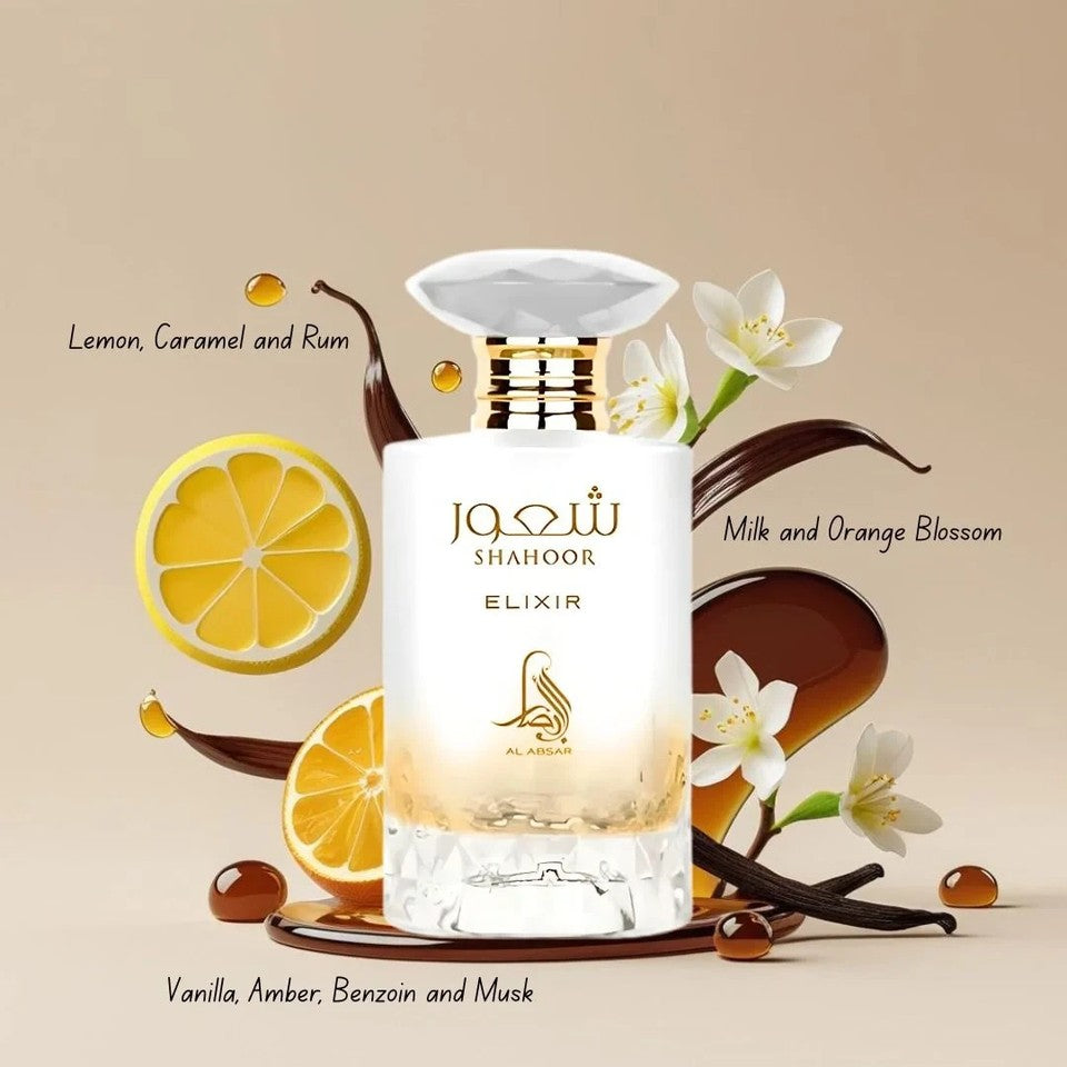 Shahoor Elixir Eau de Parfum 100ml by Al Absar – Luxurious Gourmand Fragrance